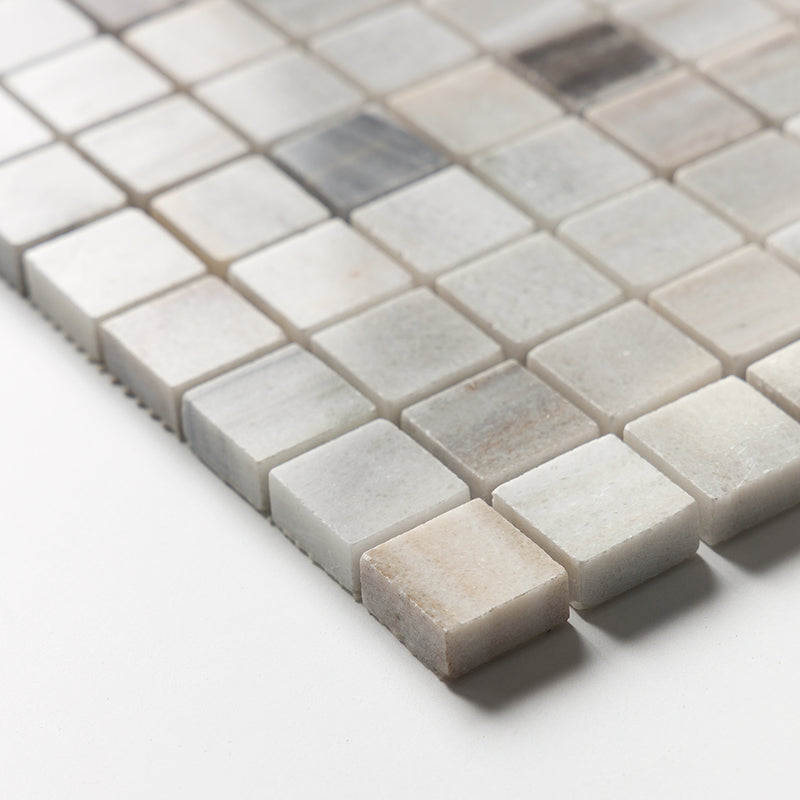 Silver Sky Polished 1x1 Marble Mosaics 12x12 Marble Polished 12x12 Mosaics — 4