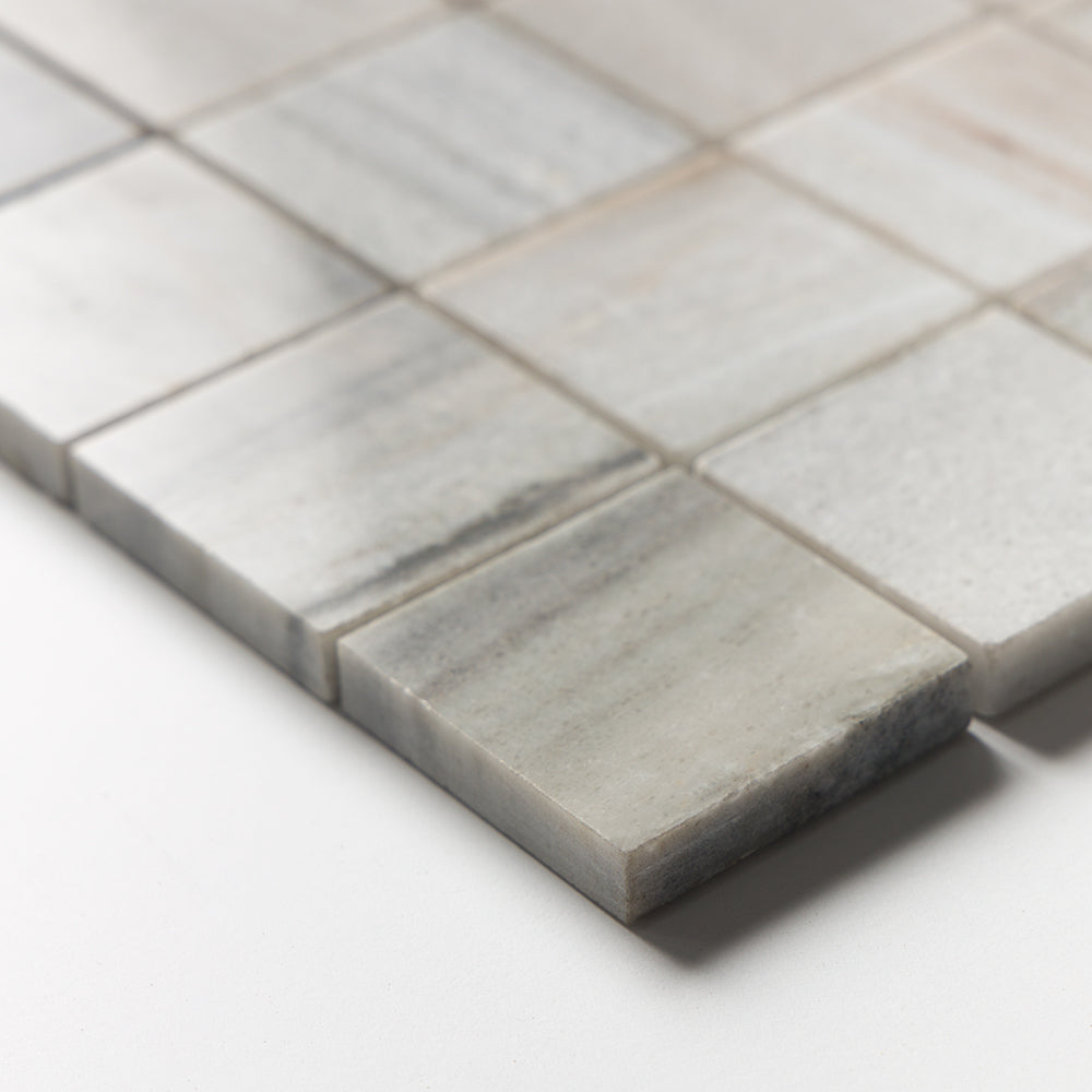 Silver Sky Polished 2x2 Marble Mosaics 12x12 Marble Polished 12x12 Mosaics — 4