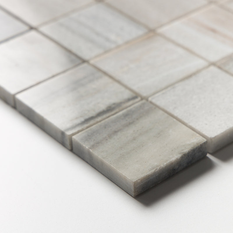 Silver Sky Polished 2x2 Marble Mosaics 12x12 Marble Polished 12x12 Mosaics — 4