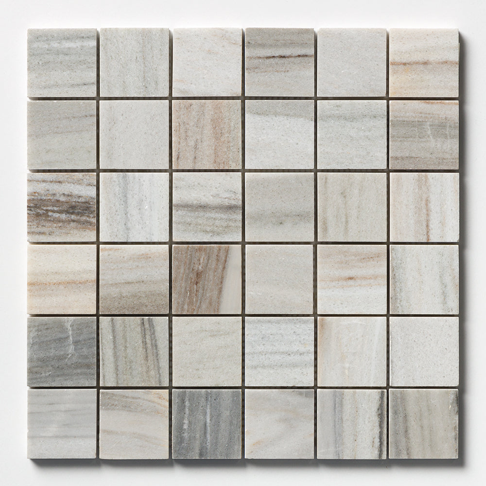 Silver Sky Polished 2x2 Marble Mosaics 12x12 Marble Polished 12x12 Mosaics
