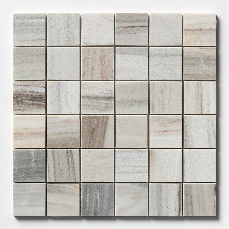 Silver Sky Polished 2x2 Marble Mosaics 12x12 Marble Polished 12x12 Mosaics