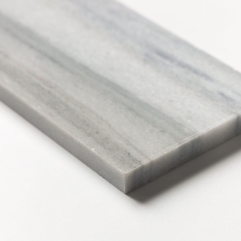 Silver Sky Polished Subway Marble Tiles 4x12 Marble Polished 4x12 Tiles — 4