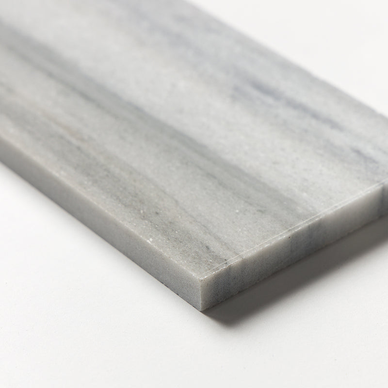 Silver Sky Polished Subway Marble Tiles 4x12 Marble Polished 4x12 Tiles — 4