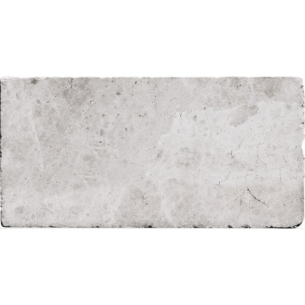 Silver Sky Tumbled Subway Marble Tiles 3x6 Marble Tumbled 3x12 Tiles