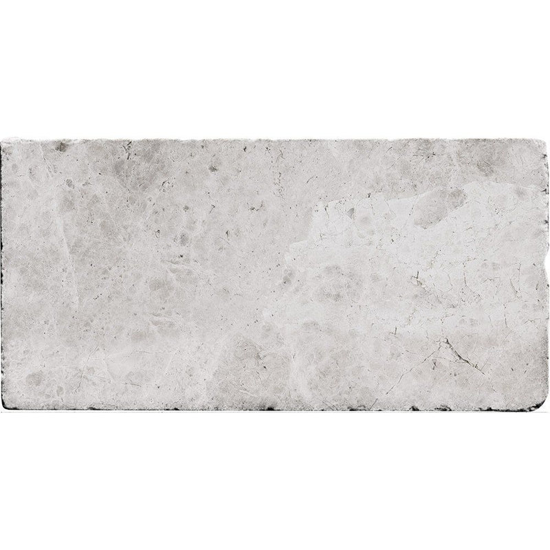 Silver Sky Tumbled Subway Marble Tiles 3x6 Marble Tumbled 3x12 Tiles