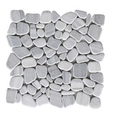 Silver Sky Tumbled Pebble Mosaics 12x12