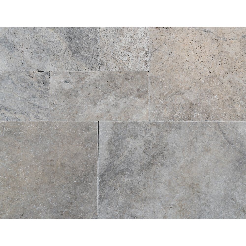 Silver Tumbled Travertine Pavers French Pattern Travertine Tumbled Various Pavers