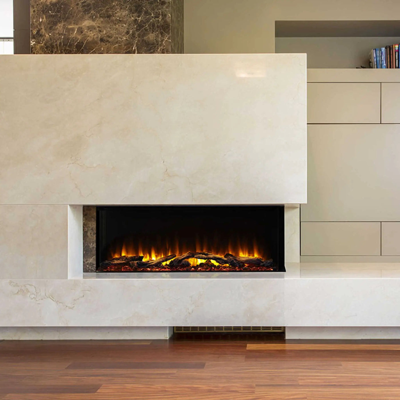 SimpliFire Scion Trinity 3-Side Linear Electric Fireplace [SF-SCT55/43-BK] (SAK93620) by SAKSBY WHOLESALE