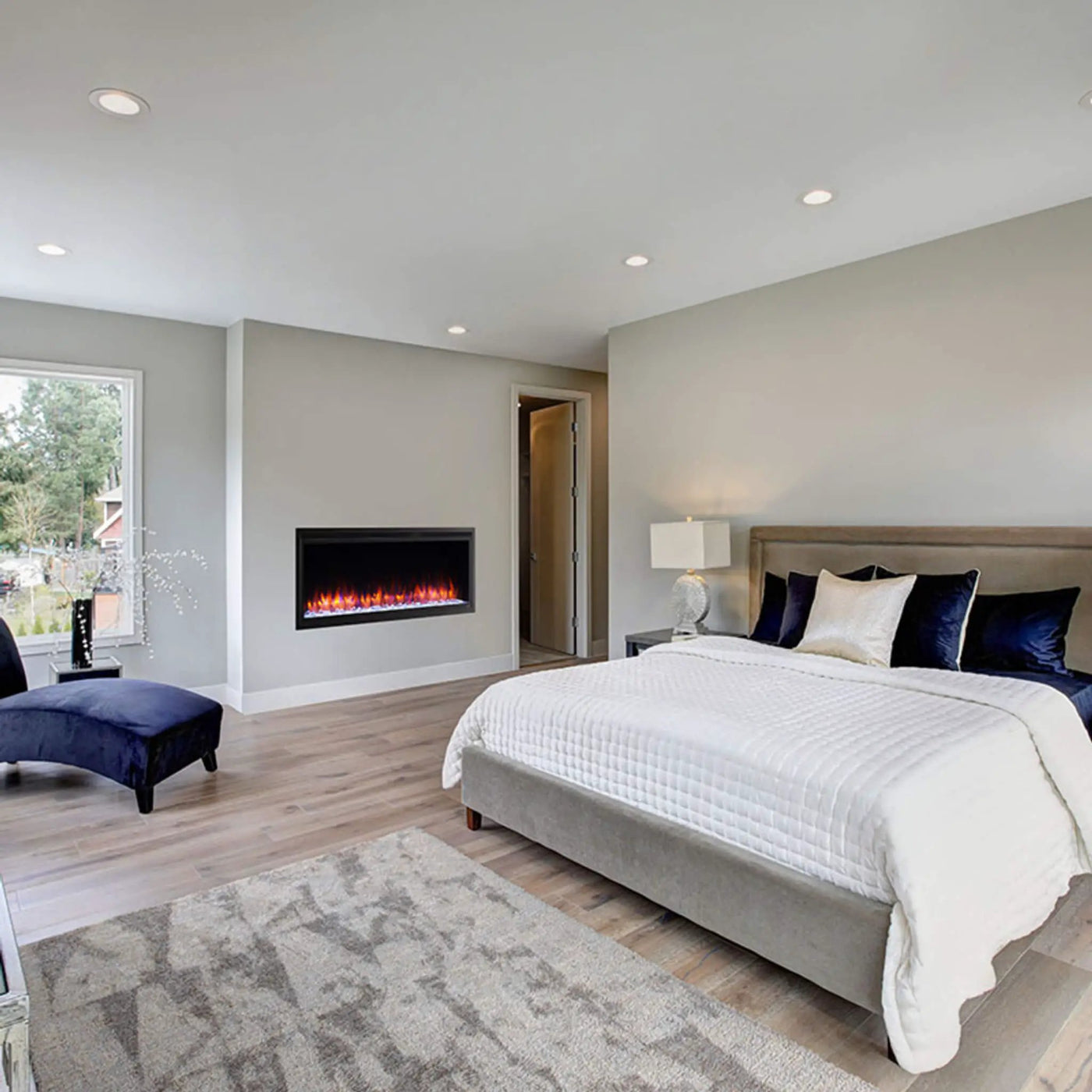 SimpliFire Allusion Platinum Recessed Linear Electric Fireplace [SF-ALLP50/60/72-BK] (SAK96415) by SAKSBY WHOLESALE