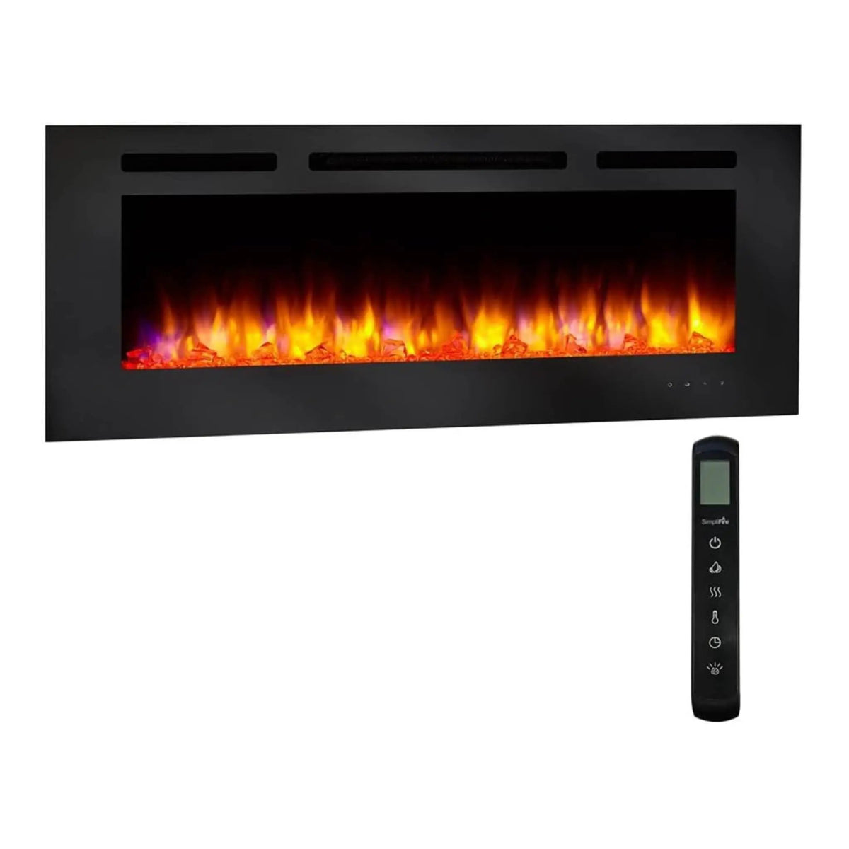 Simplifire Allusion Recessed Linear Electric Fireplace [SF-ALL48/50/60-BK] (SAK13256) by SAKSBY WHOLESALE