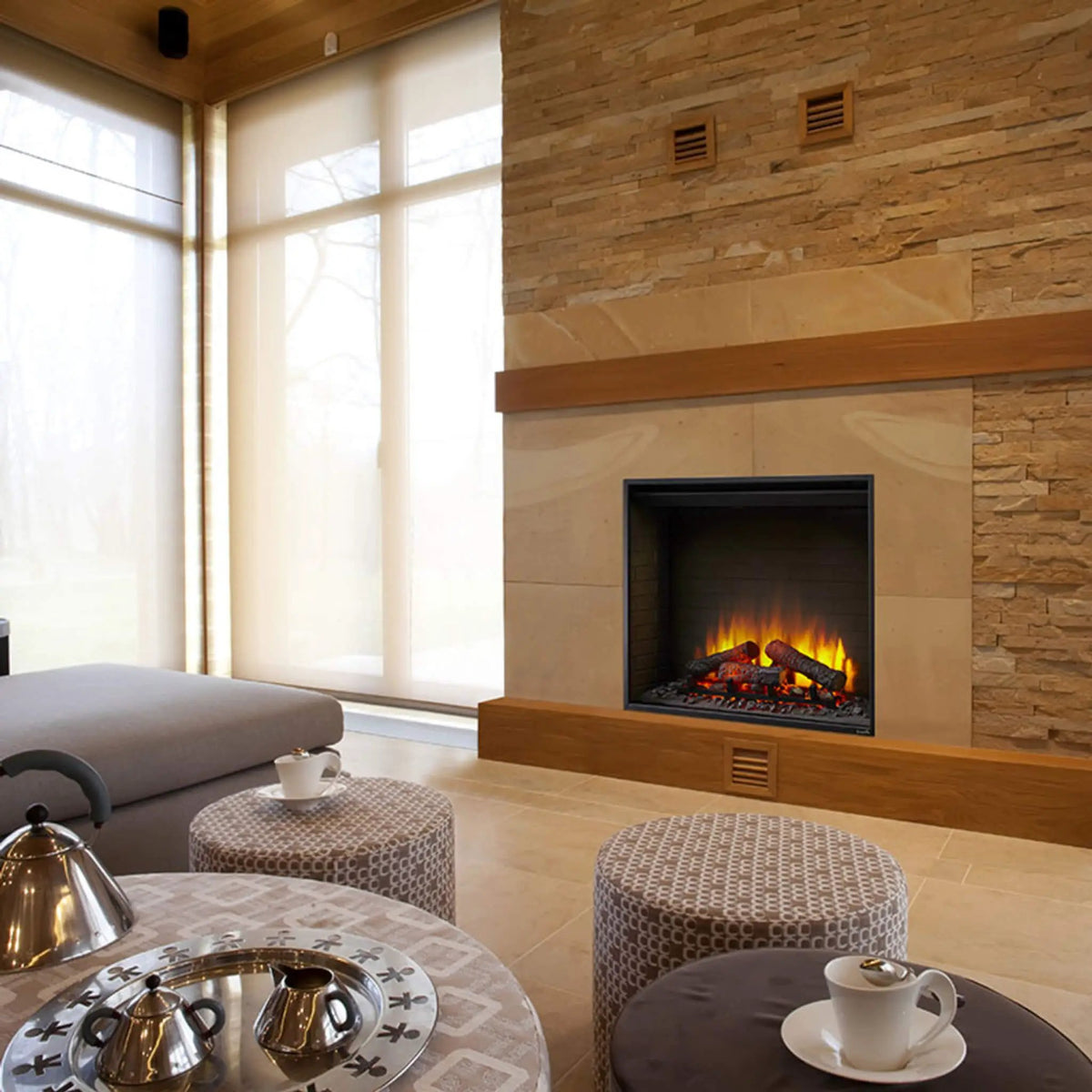 Simplifire Built-In Traditional Electric Fireplace [SF-BI36-EB] (SAK19539) by SAKSBY WHOLESALE