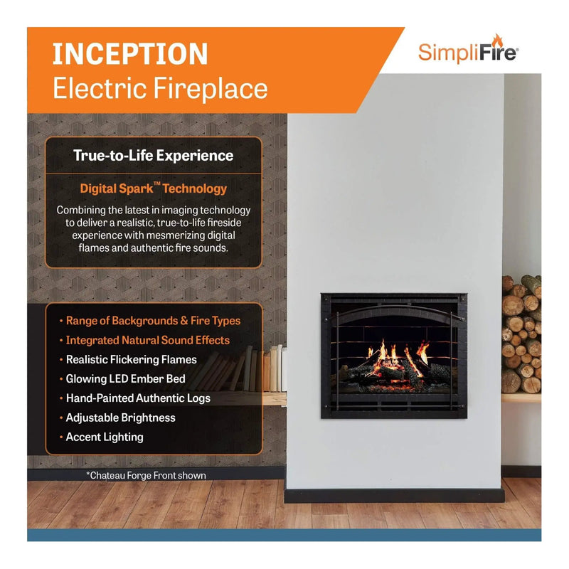 SimpliFire Inception 36" Traditional Electric Fireplace [SF-INC36] (SAK87541) by SAKSBY WHOLESALE