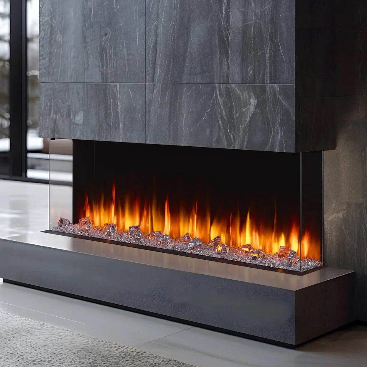 SimpliFire Triton Multi-View Smart Linear Electric Fireplace [SF-TR50/65/78] (SAK23691) by SAKSBY WHOLESALE