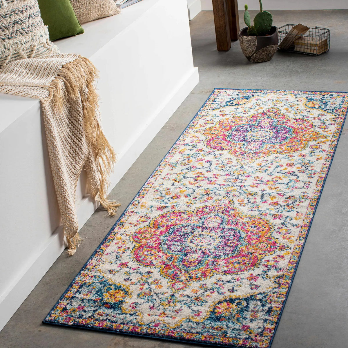 Simsbury Area Rug, installed in a room