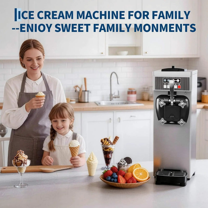 Single-Flavor 6L Commercial 1500W Countertop Soft Serve Ice Cream Machine (SAK25318) by SAKSBY WHOLESALE