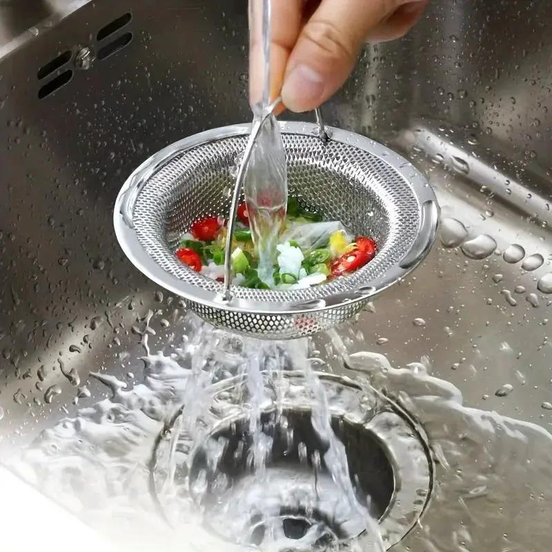 Sink Strainer - Rust-Resistant Stainless Steel with Handle by House Of Avana