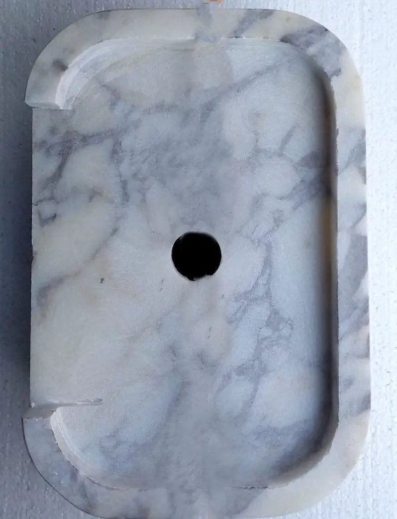 Calacatta Viola Marble Rectangular Wall Mounted Sink 12x18x7 by GobekDesign