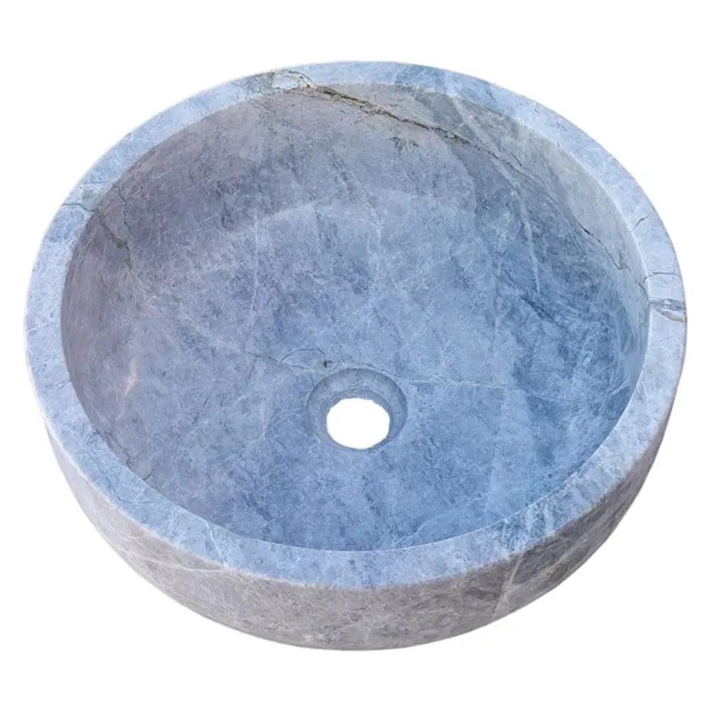 Sirius Silver Marble Vessel Sink Polished Finish 16 x 6 Inches by GobekDesign
