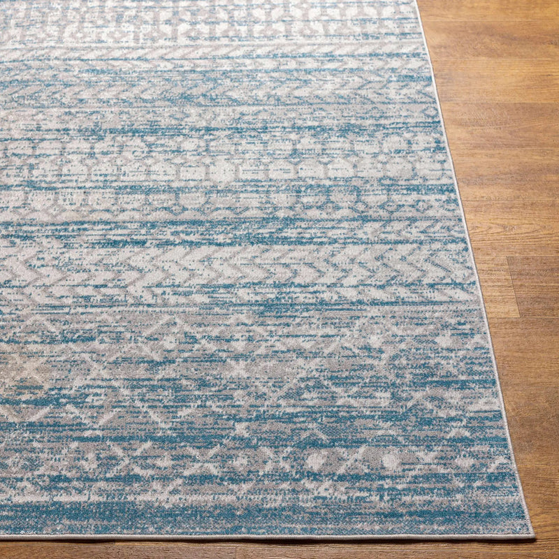 Tambac Blue Washable Area Rug - Clearance by Boutique Rugs