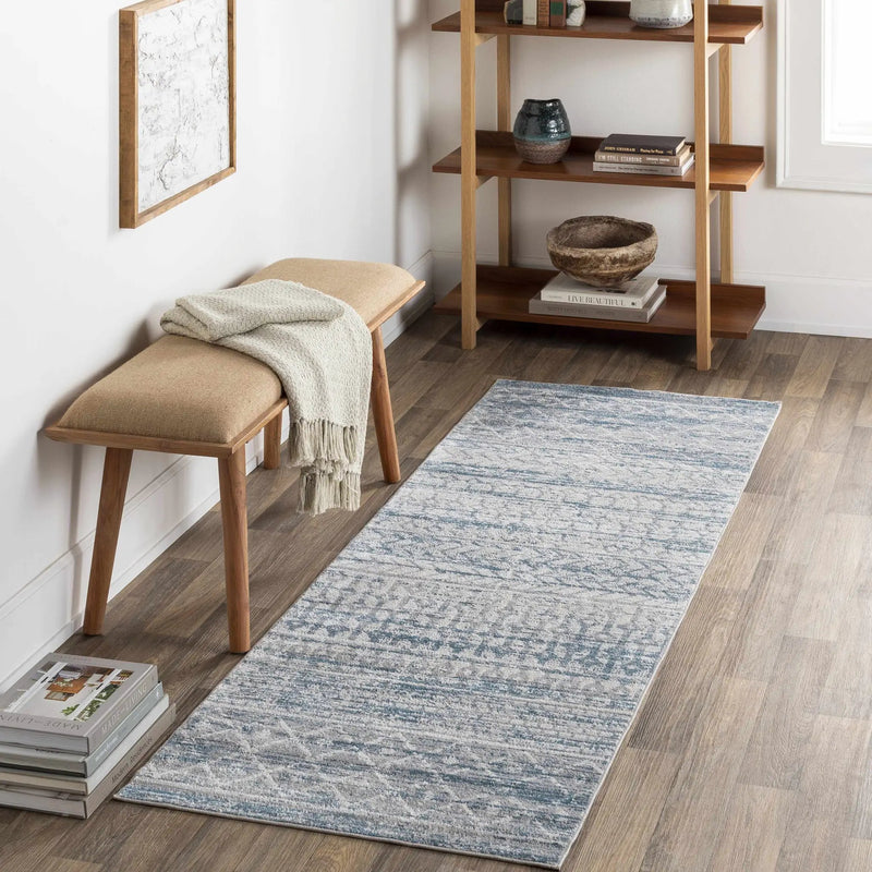 Tambac Blue Washable Area Rug - Clearance by Boutique Rugs