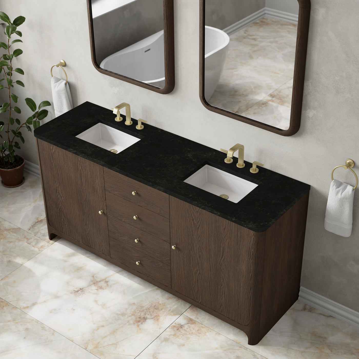 James Martin Gracyn 72" Double Bathroom Vanity, Sable, view 34