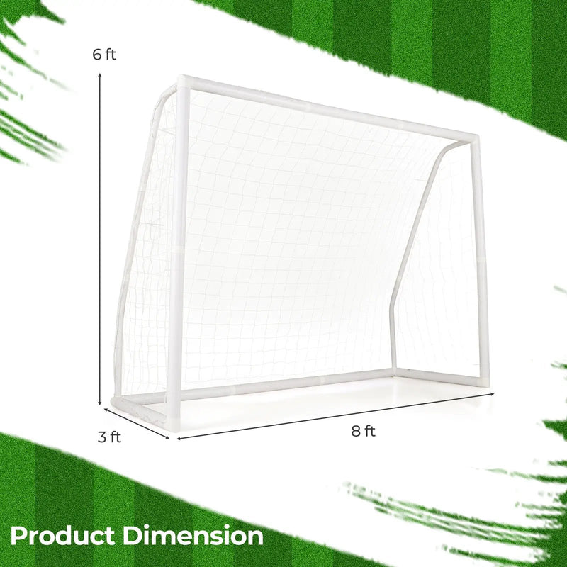 8' x 6' Soccer Goal with Ground Stakes and Soccer Cones by DirectDeals