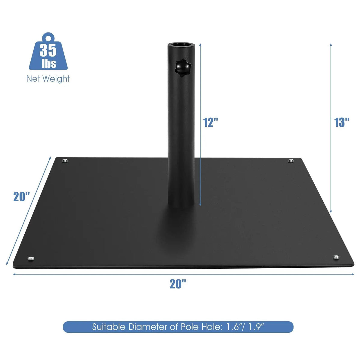 20 Inches Patio Umbrella Base, photo 4 of 7