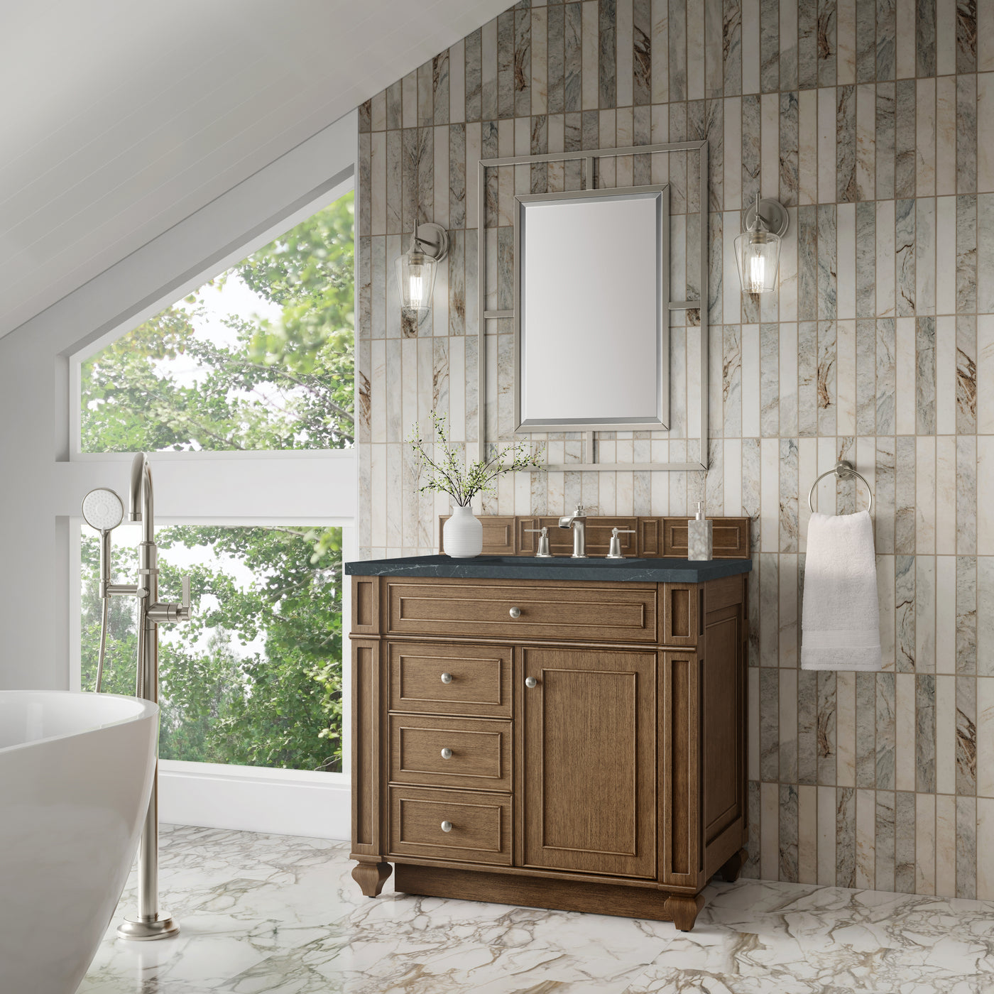 James Martin Bristol 36" Single Bathroom Vanity, Saddle Brown, view 21