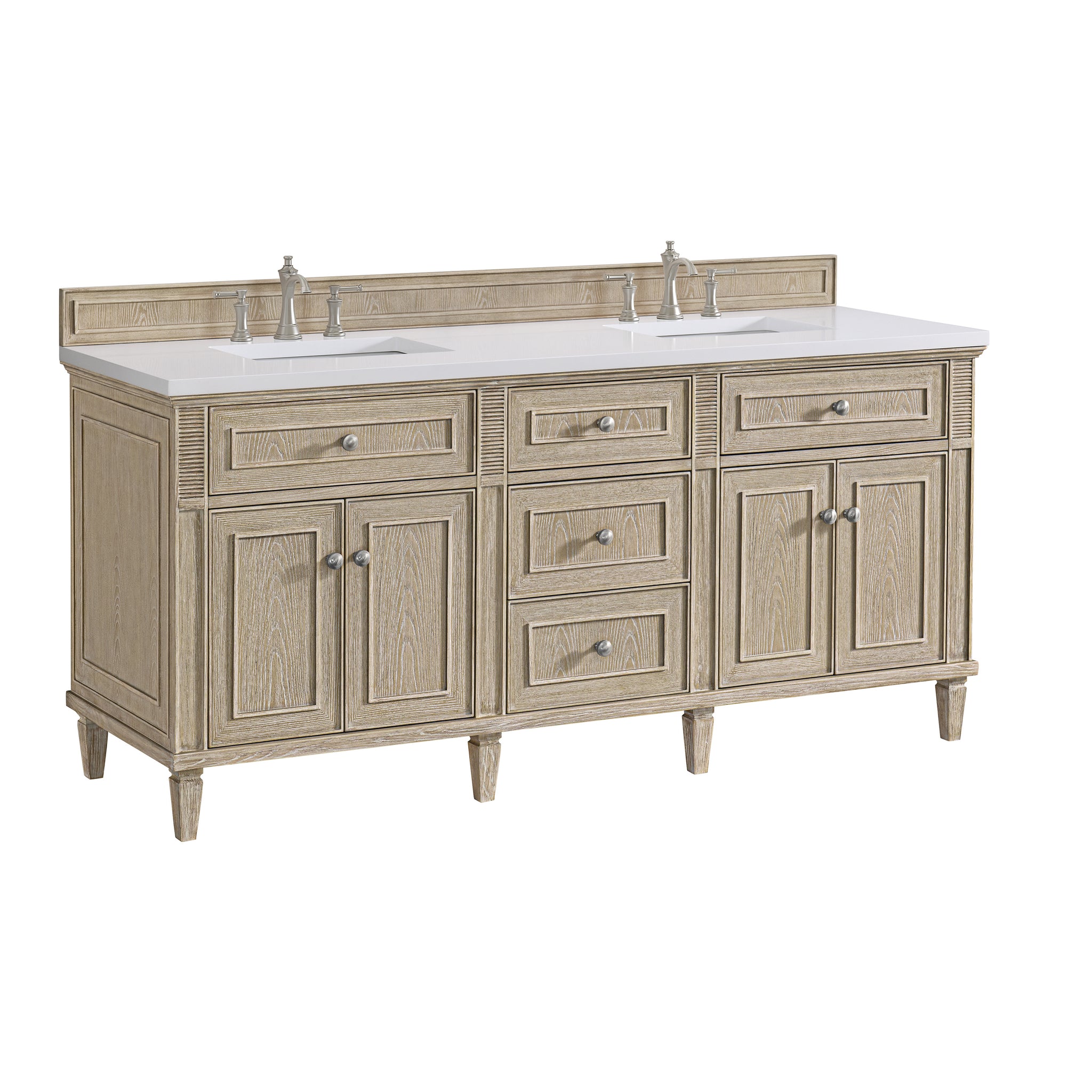 James Martin Lorelai 72" Double Bathroom Vanity, Whitewashed Oak, view 18