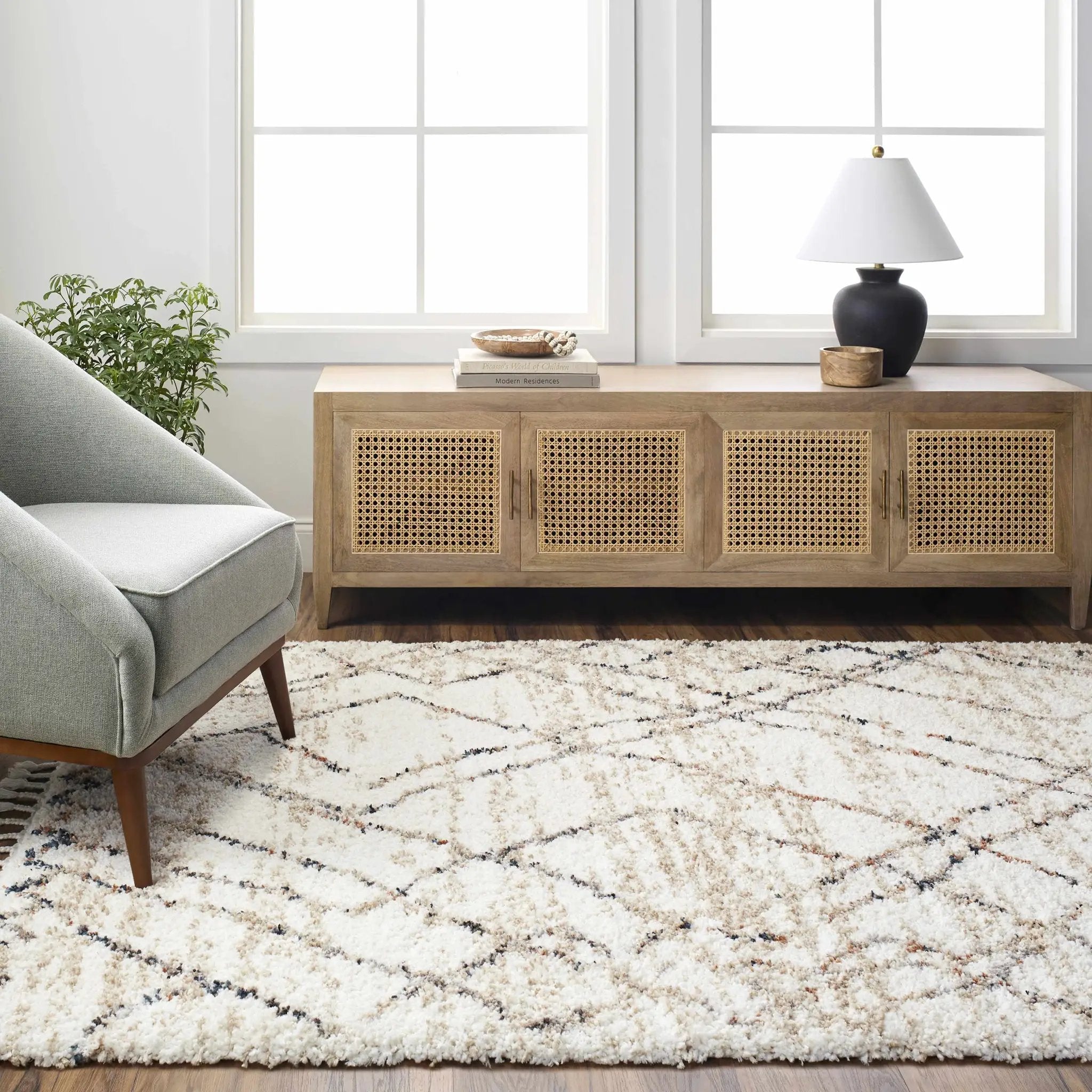 Hersz Cream Area Rug - Clearance by Boutique Rugs