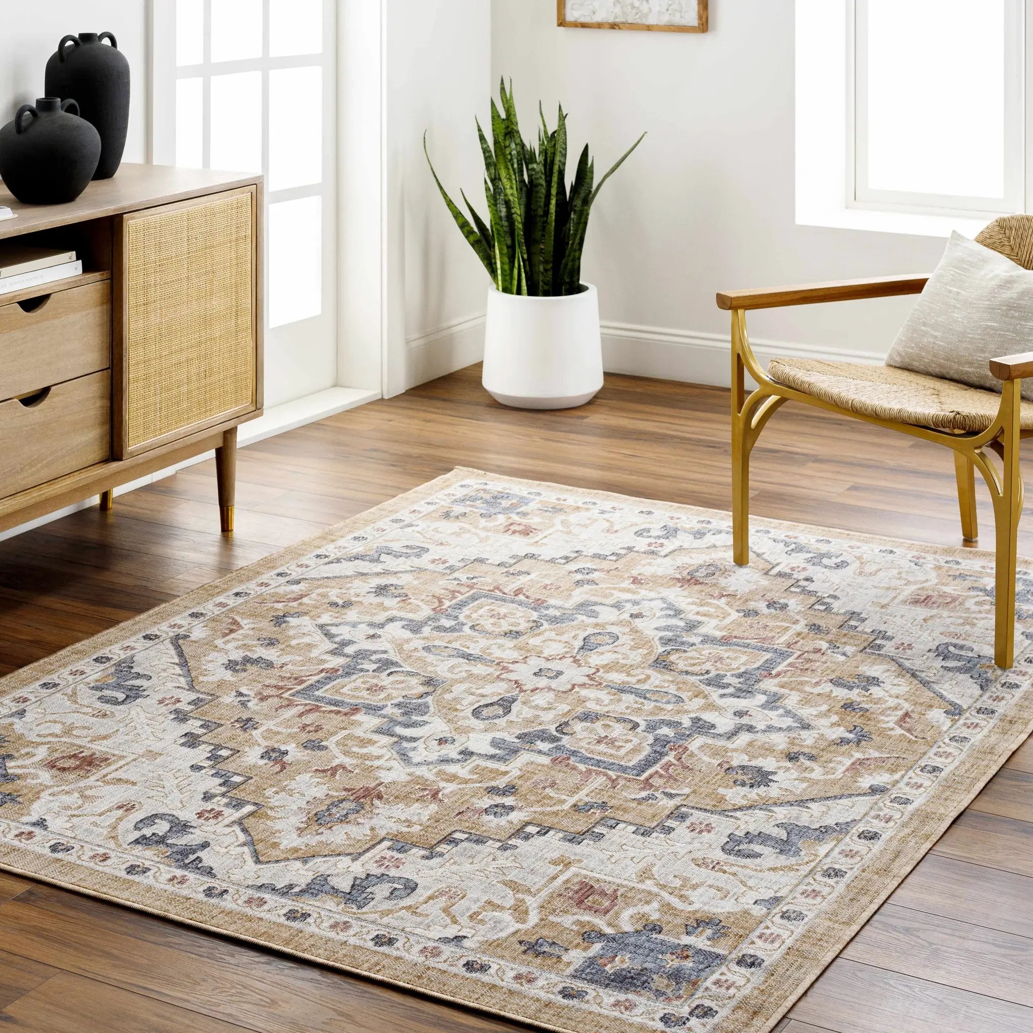 Lewa Beige Outdoor Area Rug - Clearance by Boutique Rugs
