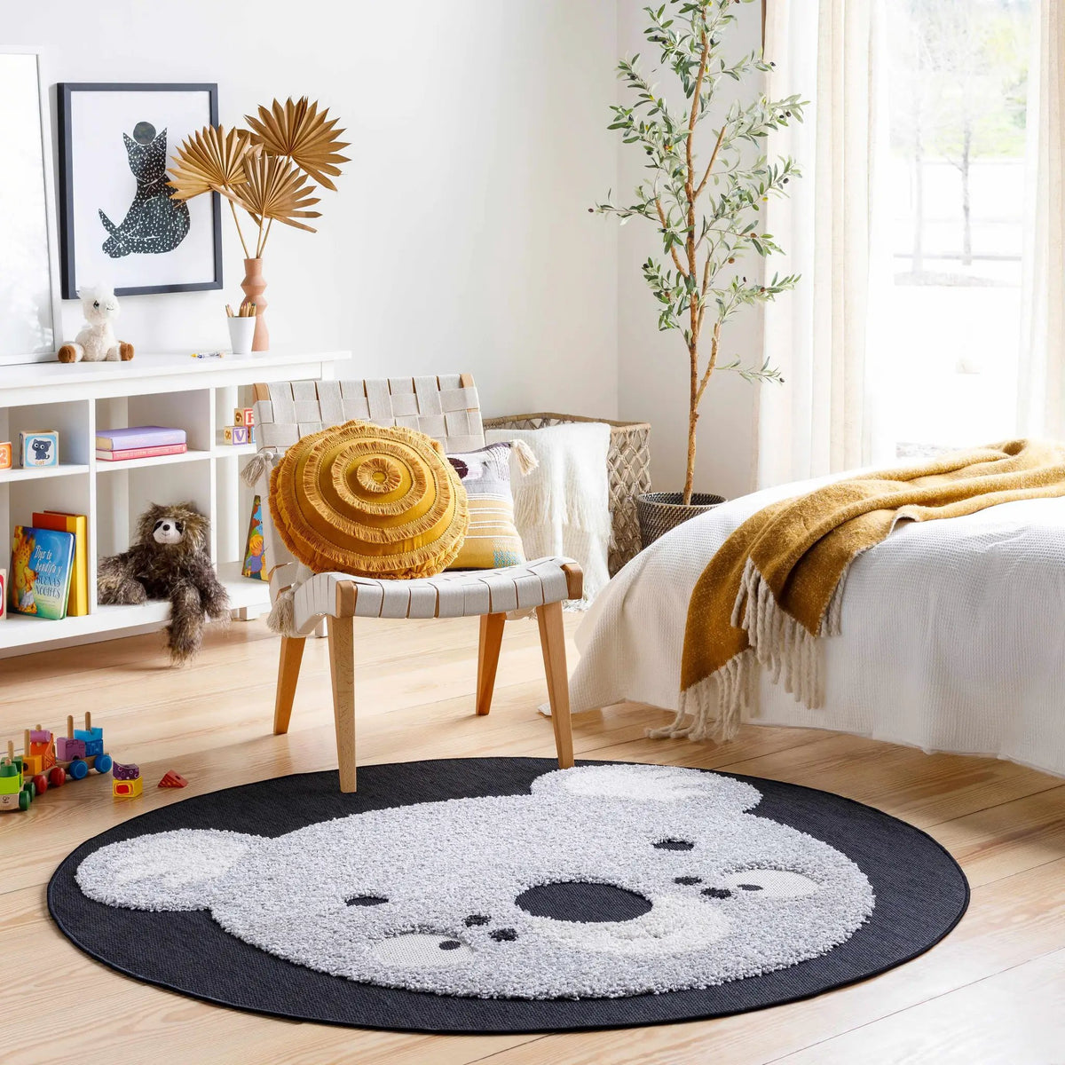 Kids Koala Animal Print Nursery Outdoor Area Rug - Clearance, installed in a room 2
