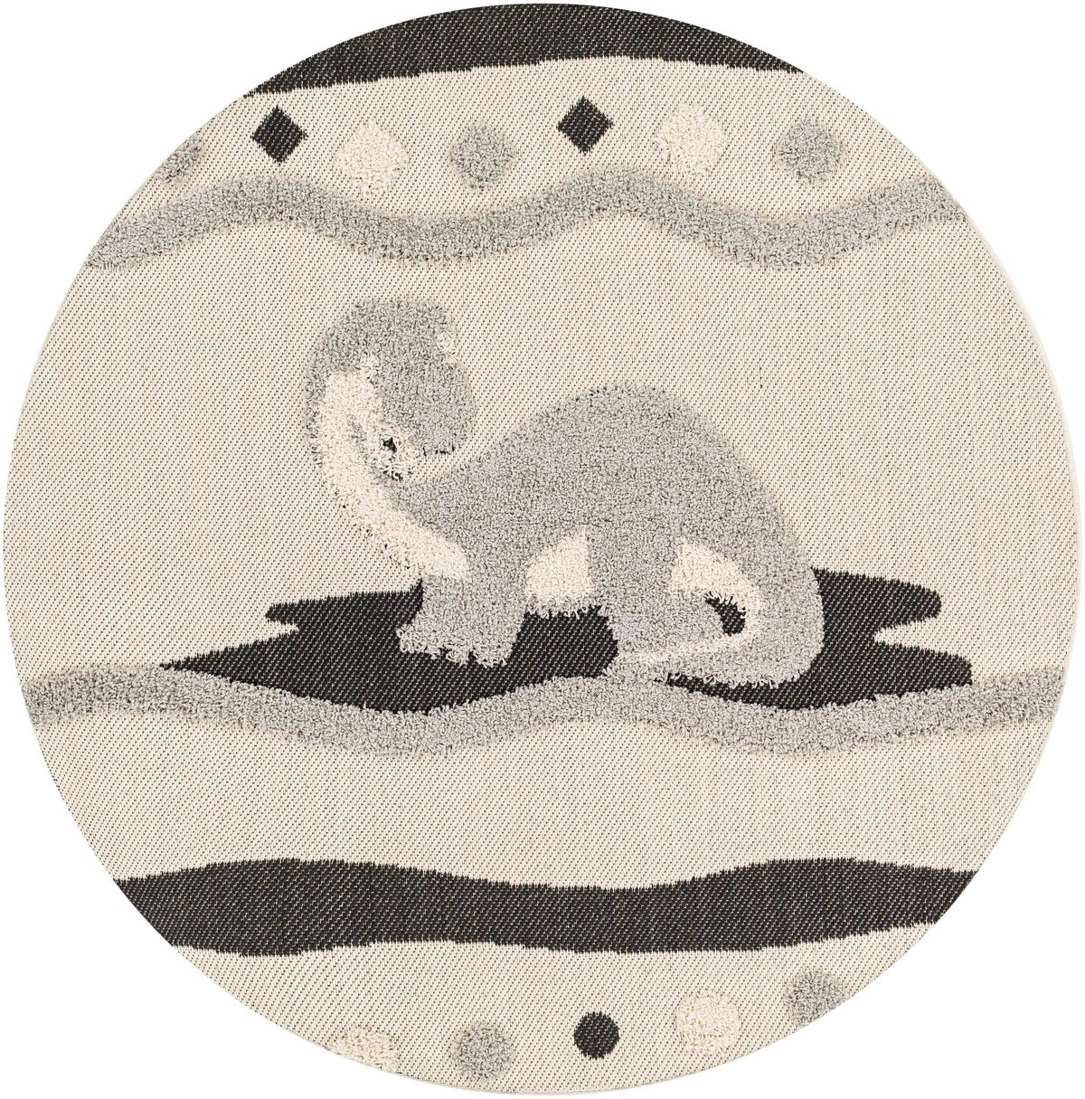 Kids Dinosaur Animal Print Nursery Outdoor Area Rug - Clearance