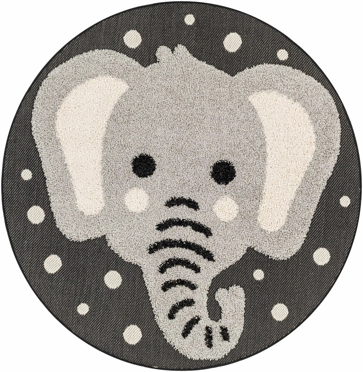 Kids Elephant Animal Print Nursery Outdoor Area Rug - Clearance