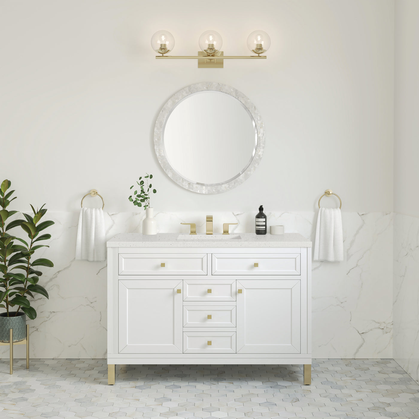 James Martin Chicago 48" Single Bathroom Vanity, Glossy White, view 31