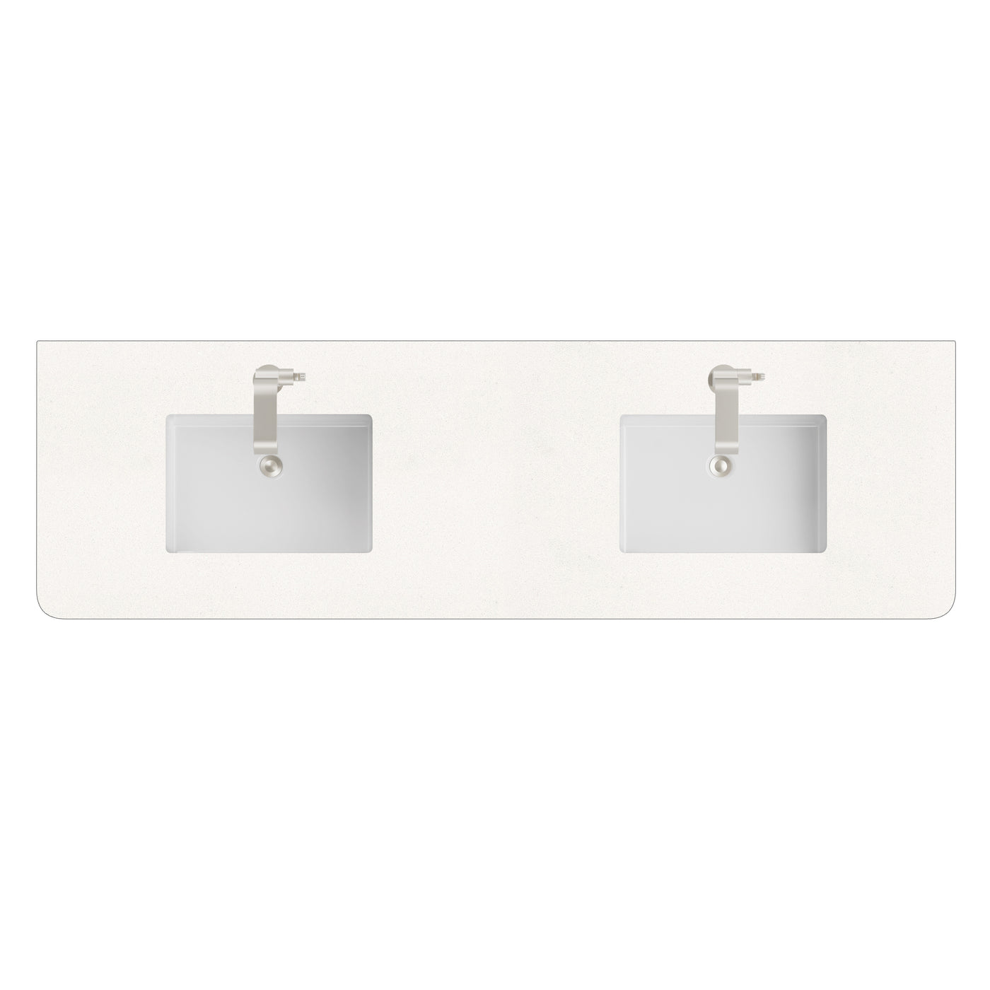 James Martin 72" Single Vanity Top with Dusk Grey Glossy countertop