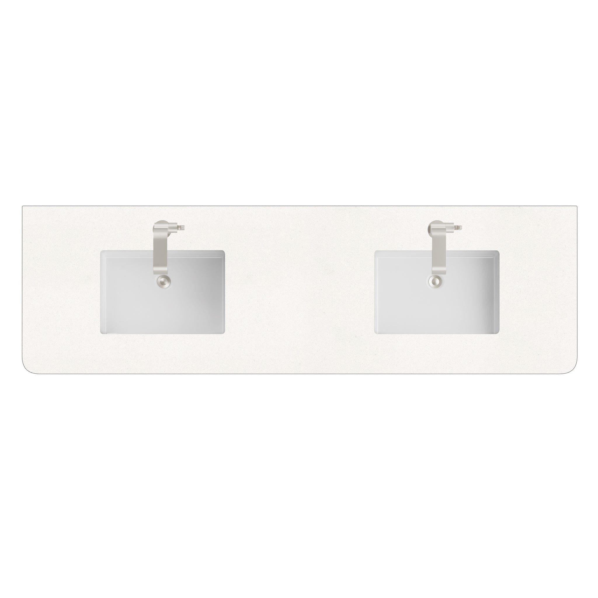 James Martin 72" Single Vanity Top with Dusk Grey Glossy countertop