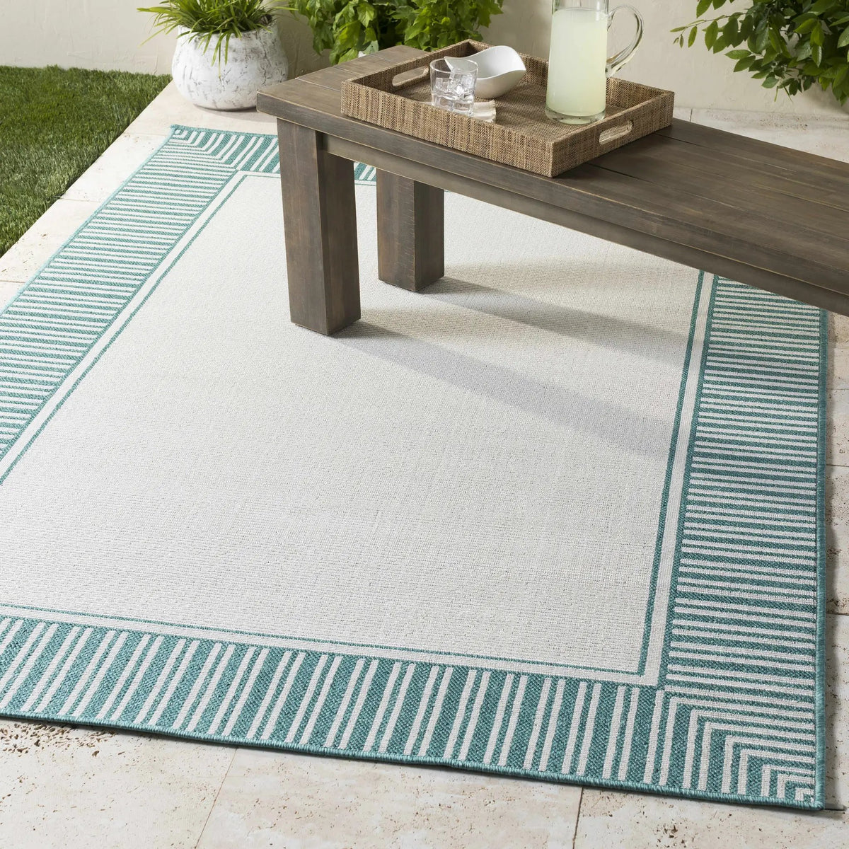 Skipton Outdoor Area Rug - Clearance, installed in a room
