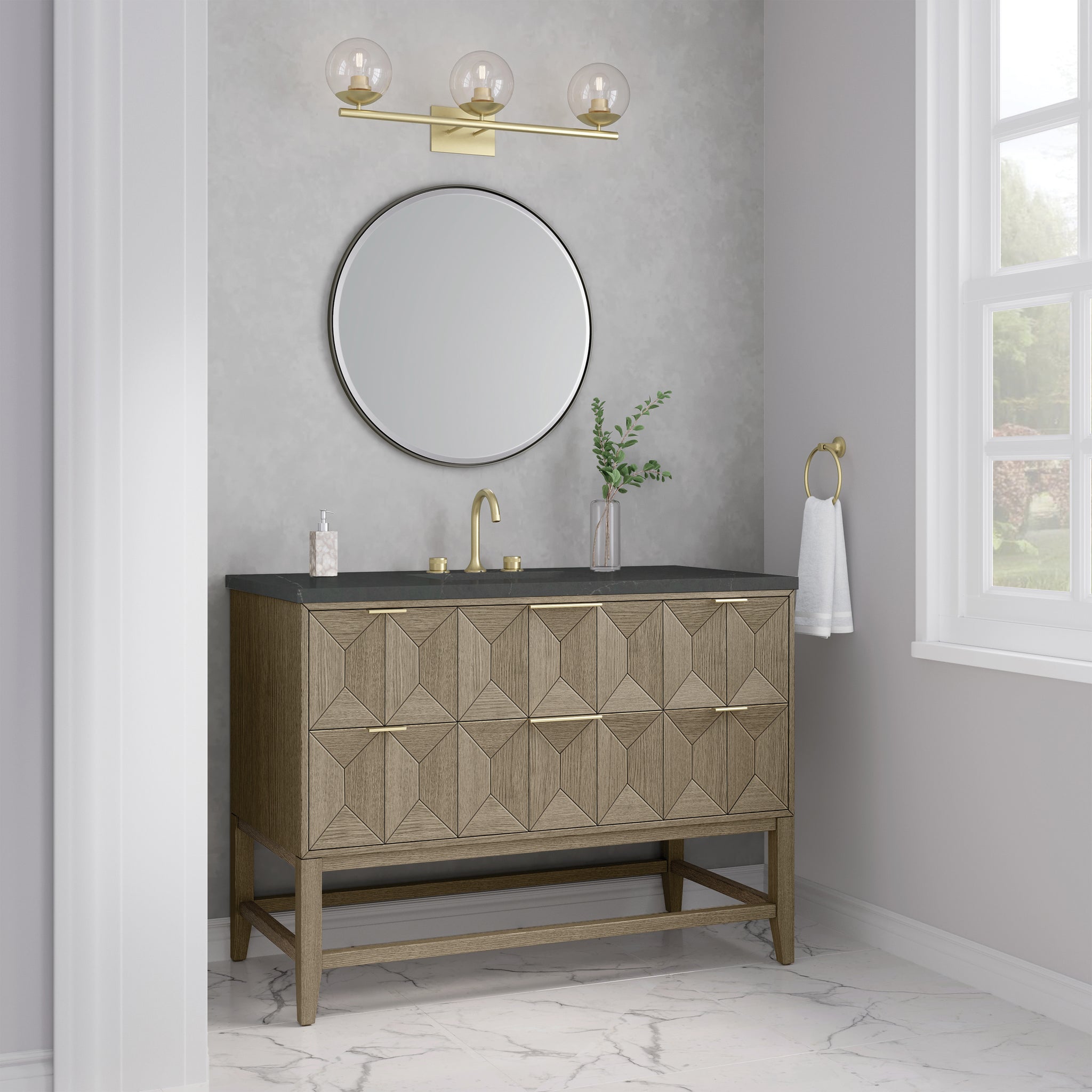 James Martin Emmeline 48" Single Bathroom Vanity, Pebble Oak, view 39