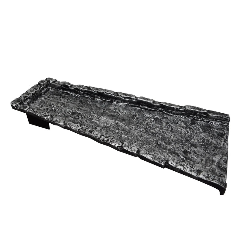 Silver Stone Rock 24-in Cast Aluminum Downspout Gutter Splash Block by Sharicks