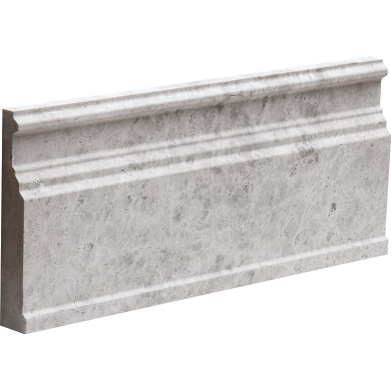 Sky Blue Honed Base Marble Moldings 5 1/16x12 Marble Honed 6x12 Moldings