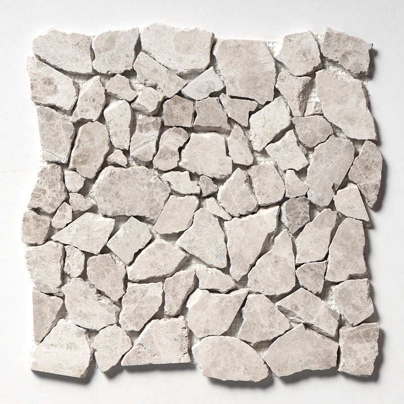 Sky Blue Multi Finish Palladian Marble Mosaics 12x12 Marble Multi Finish 12x12 Mosaics