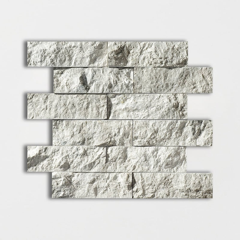 Sky Blue Rock Face 2x6 Marble Mosaics 12x14 Marble Rock Face 12x12 Mosaics