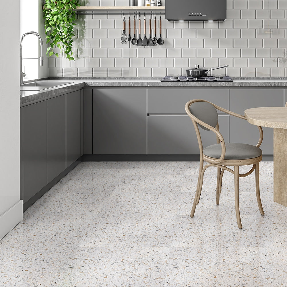 Sky Fusion Polished Terrazzo Tiles 23 5/8x23 5/8 Terrazzo Polished 24x24 Tiles — 2