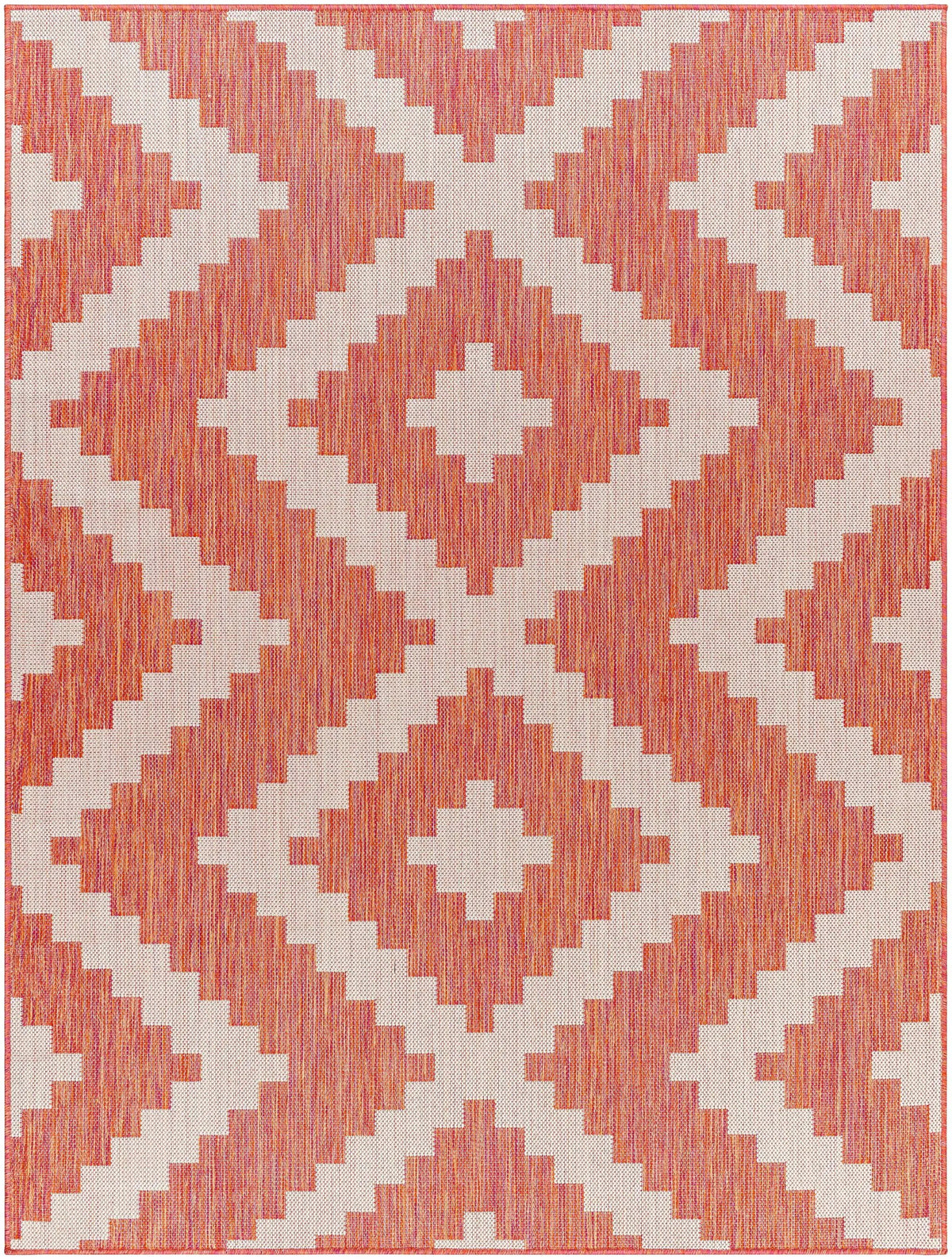 Anke Orange Outdoor Area Rug - Clearance