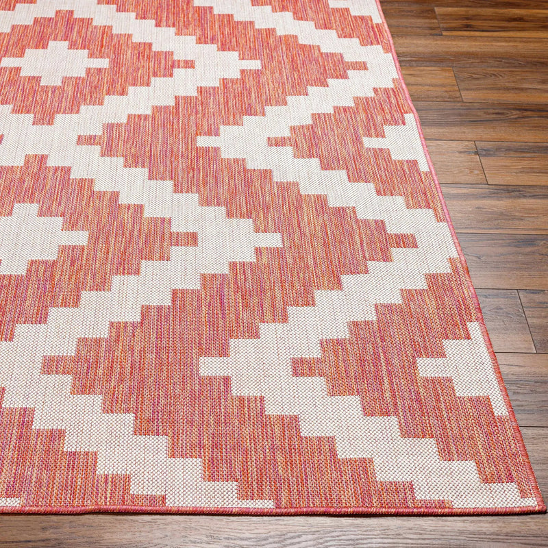 Anke Orange Outdoor Area Rug - Clearance by Boutique Rugs