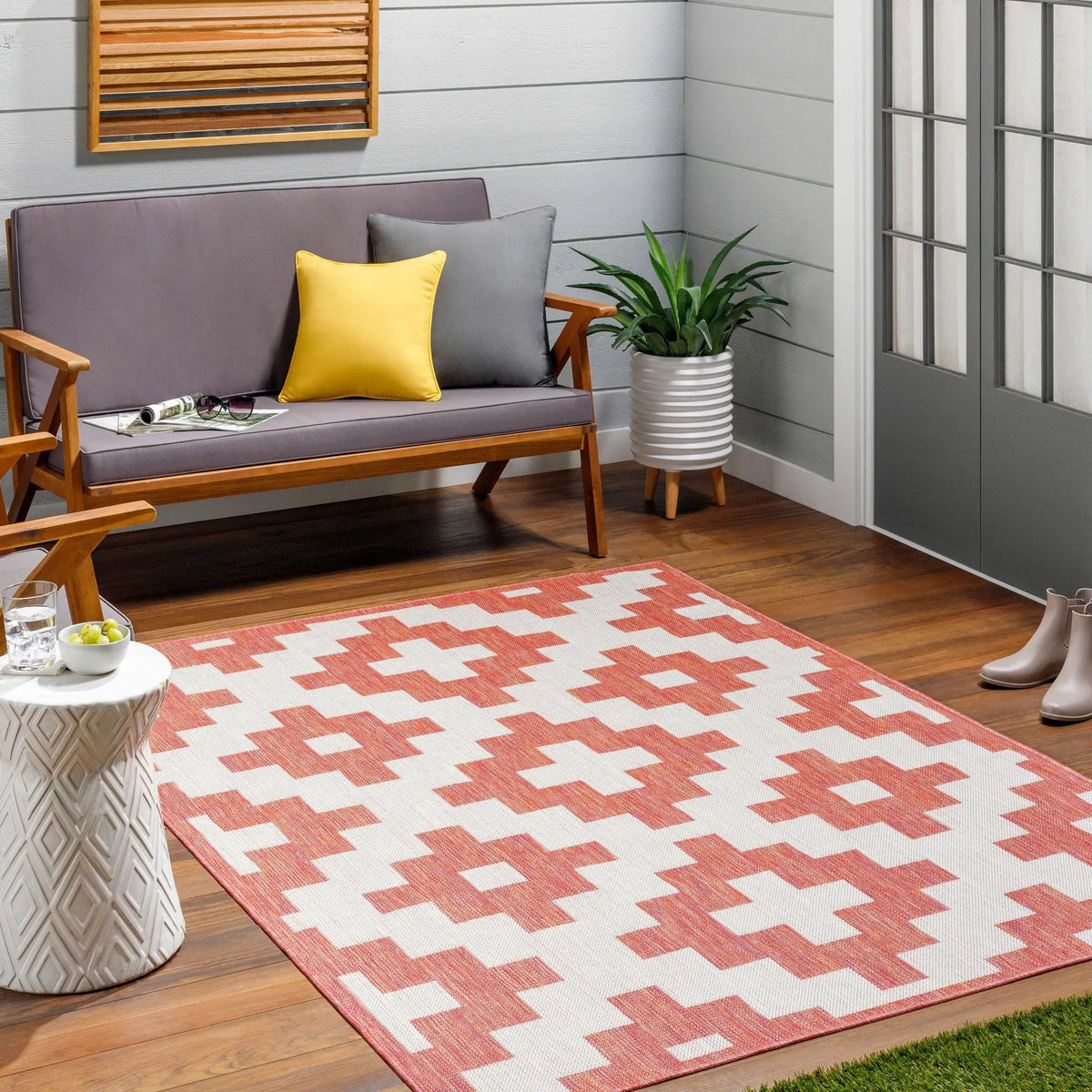 Arwa Outdoor Area Carpet - Clearance, installed in a room
