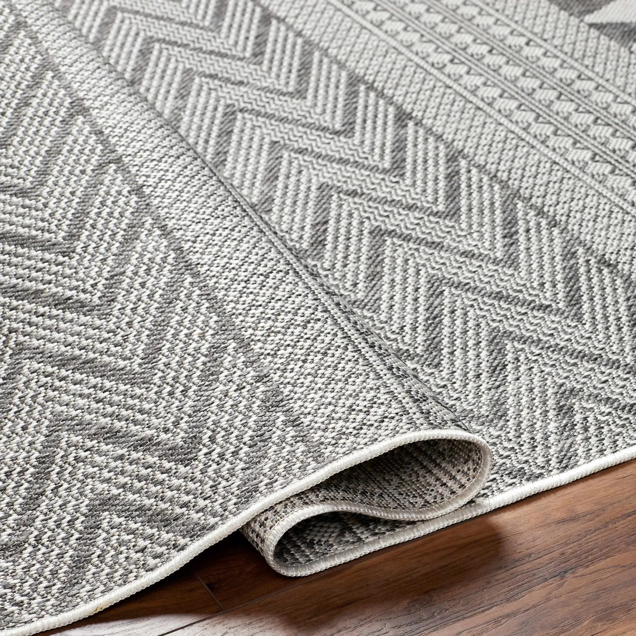 Asif Gray Outdoor Area Rug - Clearance by Boutique Rugs