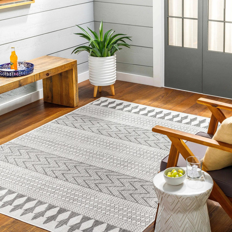 Asif Gray Outdoor Area Rug - Clearance by Boutique Rugs