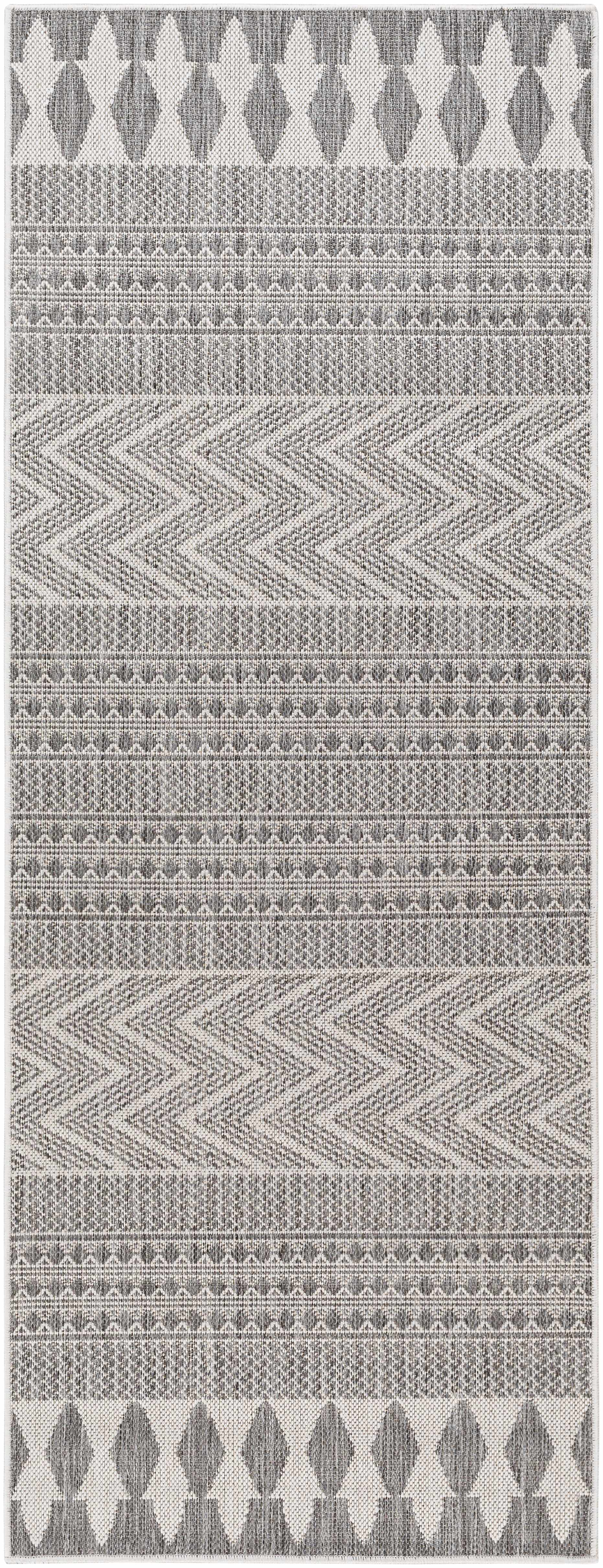 Asif Charcoal Outdoor Area Rug - Clearance by Boutique Rugs